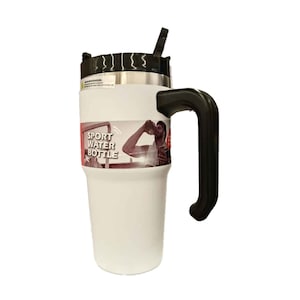Sport Water Flask White 20Oz