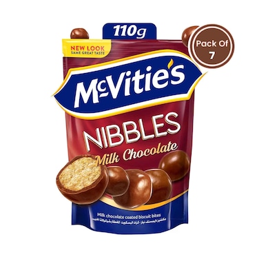 Mcvitie'S Nibbles Milk Chocolate 110g x 7 Pieces