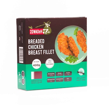 Zowadeh Frozen Breaded Chicken Breast Fillet 400g