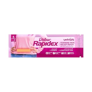 Dabur RapidEX Feminine Pain Relief Patch, For Cramps & Lower Back Pain 5 Patches