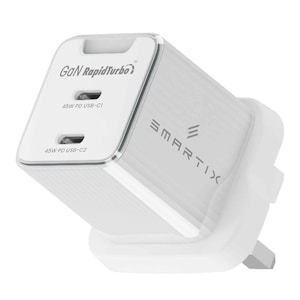 Smartix Premium Compact Uk Wall Adaptor 45W Gan