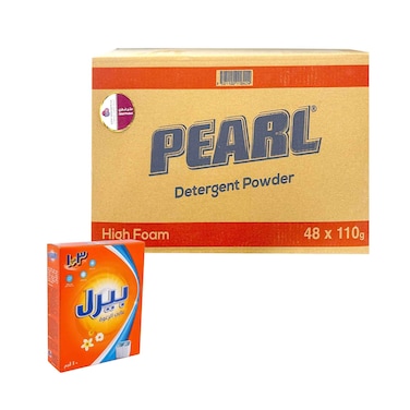 Pearl Laundry Detergent Powder High Foam 110gx48 Pieces