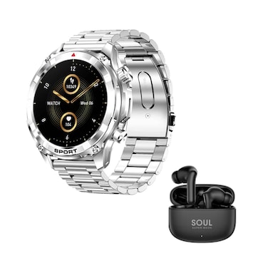 اكسيل ساعة ذكية إليت 6 فضية + سماعات