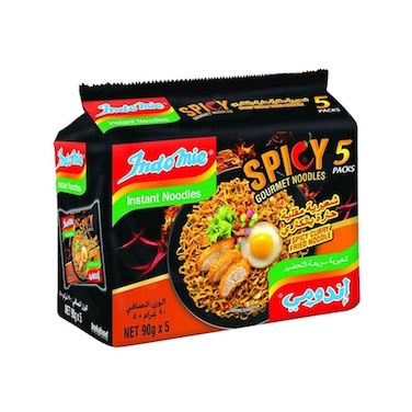 إندومي نودلز الكاري الحار المقلية 90 جرام × 5 قطع