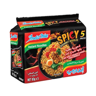 إندومي نودلز دجاج حار وحار بنكهة 83 جرام × 5 قطع