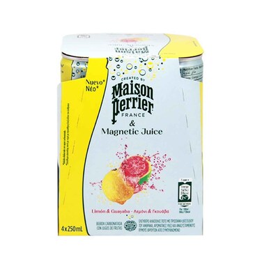 مايسون بيرييه فرنسا عصير مغناطيسي ليمون وجوافة 250 مل × 4 قطع