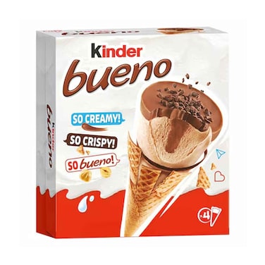 كيندر بوينو آيس كريم كون 90 مل × 4
