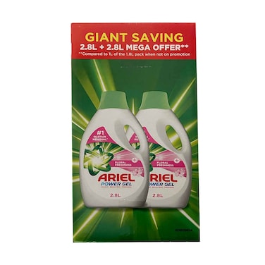 Ariel Power Gel Liquid Floral Freshness 2.8lx2 Pieces