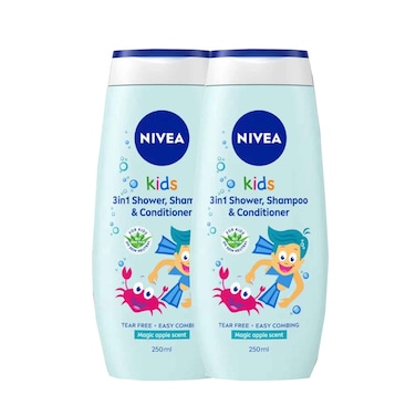 Nivea Kids Shower &amp; Shampoo Magic Apple Scent 250mlx2 Pieces