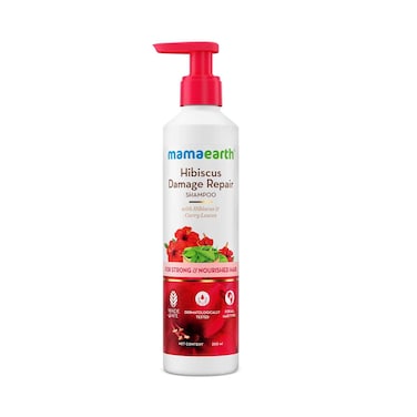 Mamaearth Shampoo Hibiscus Damage Repair With Hibiscus &amp; Curry Leaves 250ml