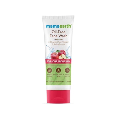 Mamaearth Face Wash Oil Free With Apple Cider Vinegar &amp; Salicylic Acid For Acne Prone Skin 100ml