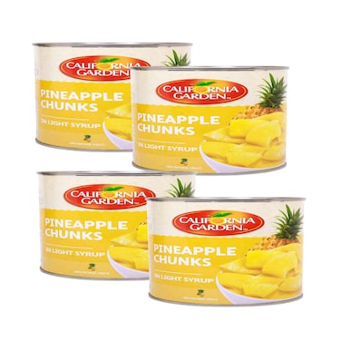 قطع أناناس كاليفورنيا جاردن في شراب خفيف 227 جم × 4 قطعة