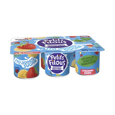Yoplait Petit Filous Kid's Yoghurt Strawberry &amp; Banana Flavour 282g