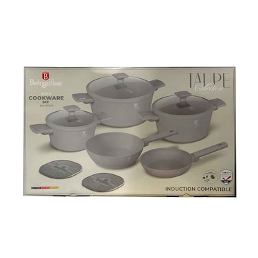 Berling Haus Cookware Set 10 Pieces Taupe Collection