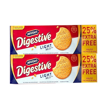 بسكويت مكفيتيز دايجستيف لايت 500 جم × 2 قطعة