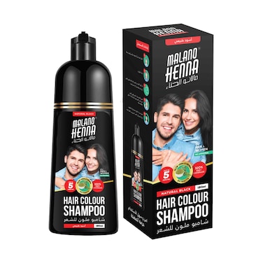 Malano Henna Hair color Shampoo Natural Black 400ml
