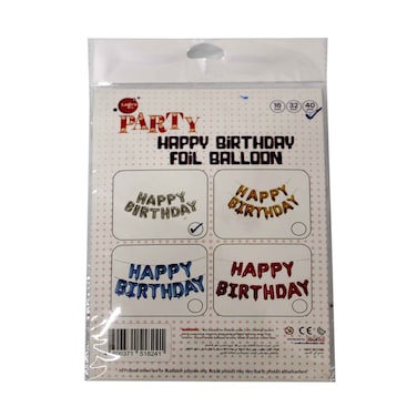Le Pro Plus Party Happy Birthday Foil Balloon Assorted
