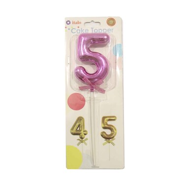 Cake Topper Assorted Color Number  5