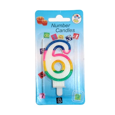 شمعة الحفل ملونة رقم 6