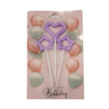 Happy Heart Shapes Candle 3 Pieces Assorted