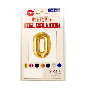 Le Pro Plus Party Foil Balloon Letter O 16 inches Assorted Color
