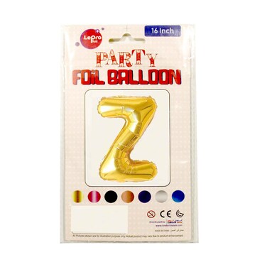 Le Pro Plus Party Foil Balloon Letter Z 16 inches Assorted Color