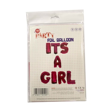 Le Pro Plus Party Balloon Foil IT&rsquo;S A GIRL Pink 16 Inch