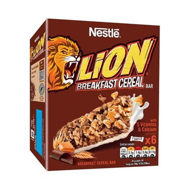 Nestle Lion Breakfast Cereal Bars 6 Bars 150g