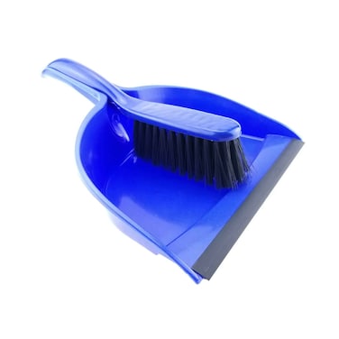 Plastic Dust Pan With Brush Assorted