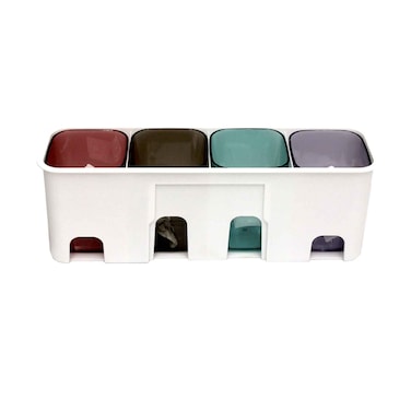 Simplify 4 Section Toothbursh Holder Inlcude Tumbler Assorted