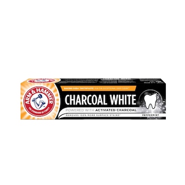 Arm &amp; Hammer Toothpaste Charcoal White With Peppermint 75ml
