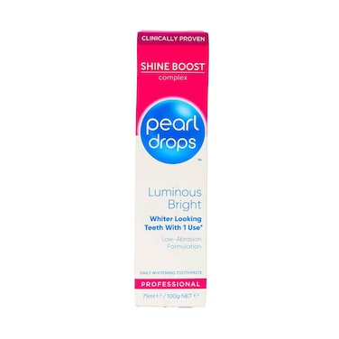 Pearl Drops Luminous Bright Shine Boost Toothpaste 75ml