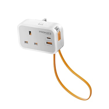 Promate 6in1 Multi-Function AC Socket Charger