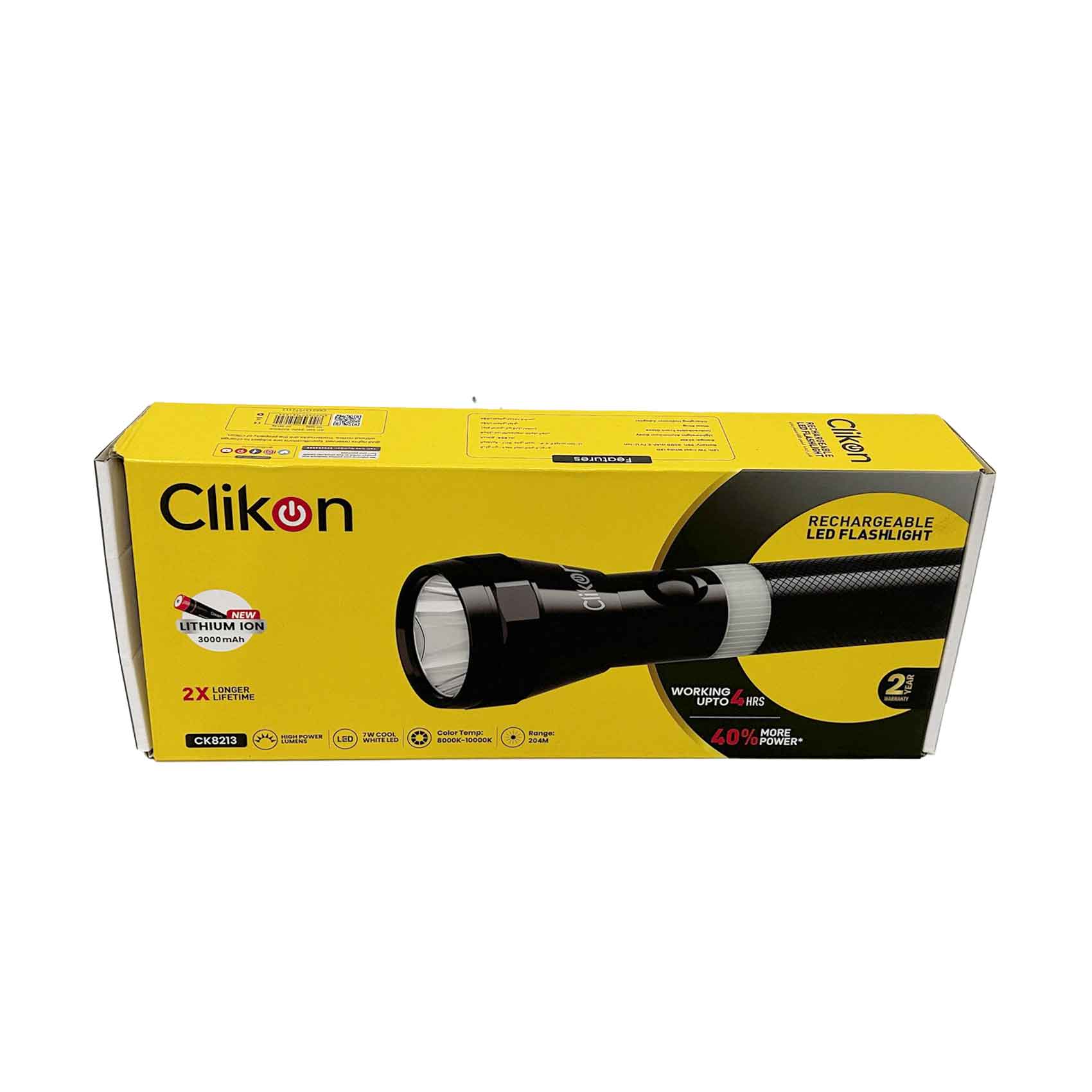 clikon rechargeable led flashlight Ultra Beam Flashlight, Torch Light clikon torch: Best Rechargeable LED