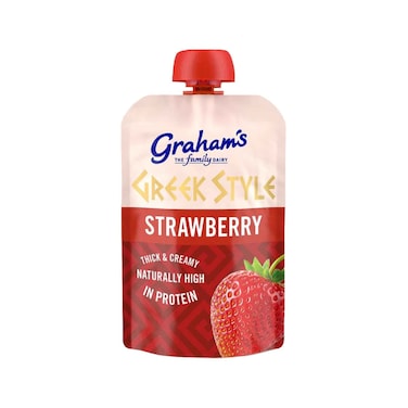 Grahams Greek Style Strawberry Yoghurt Pouch 150g