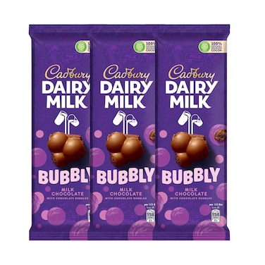Cadbury Dairy Milk Bubbly 87gx3 Pieces
