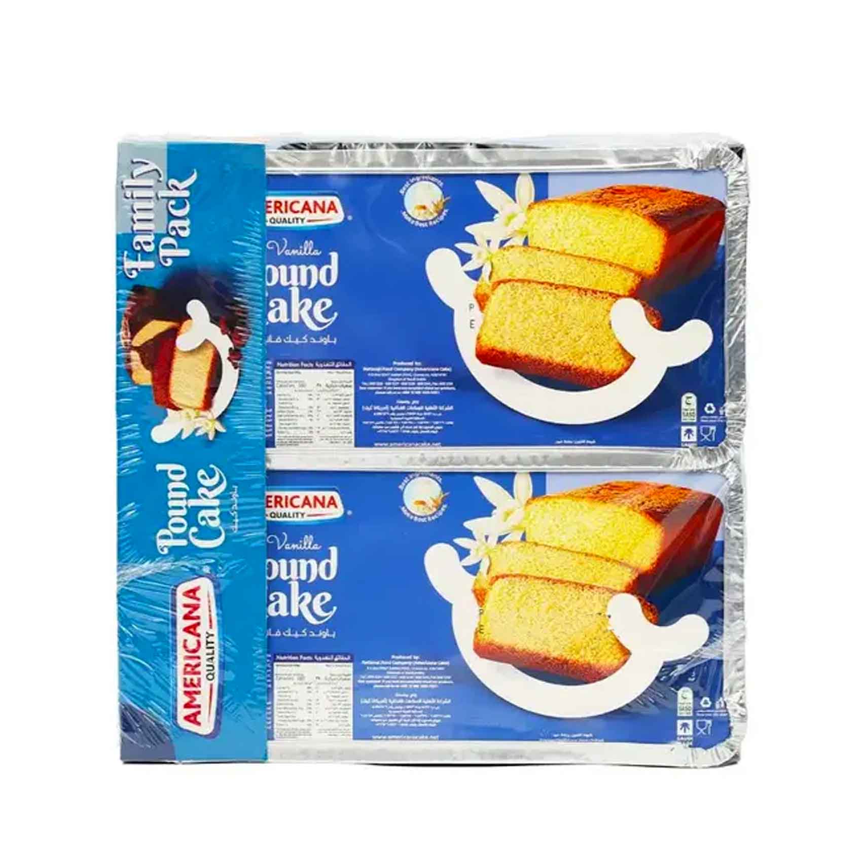 Americana Pound Cake Vanilla 300gx2 Pieces