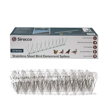 Sirocco Stainless Steel Bird Deterrent Spikes 10 Strips