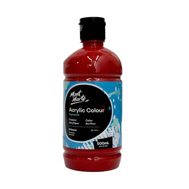 Mont Marte Acrylic Colour Paint Crimson 500ml