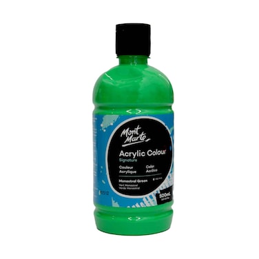 Mont Marte Acrylic Colour Paint Monastral Green 500ml