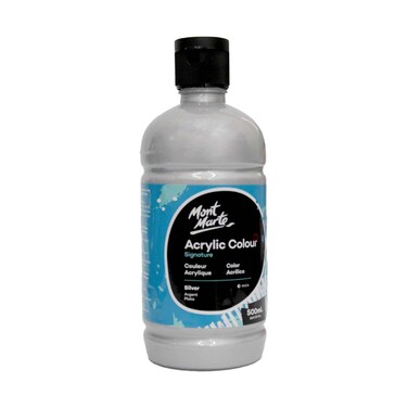 Mont Marte Acrylic Colour Paint Silver 500ml