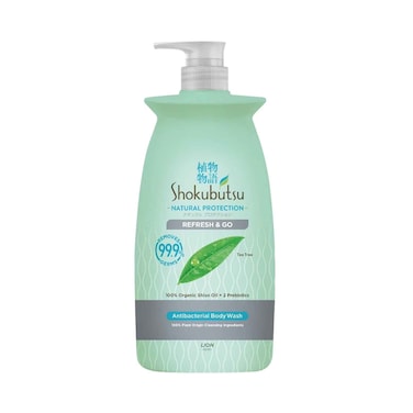 Shokubutsu Natural Protection Refresh&amp;go Antibacterial Body Wash 900ml
