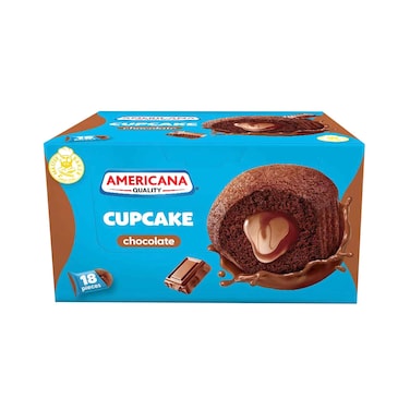 Americana Cupcake Double Chocolate 28gx18 Pieces