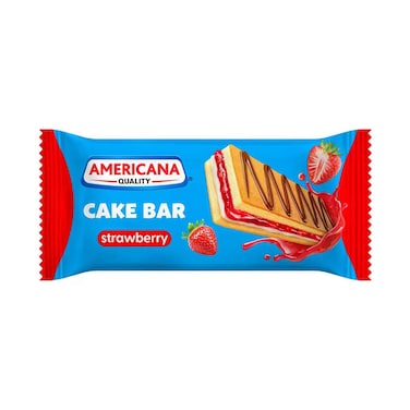 Americana Cake Bar Strawberry 20gx12 Pieces