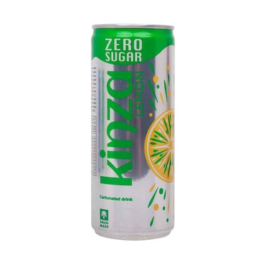 Kinza Carbonated Drink Zero Sugar With Lemon Flavour Can 250ml