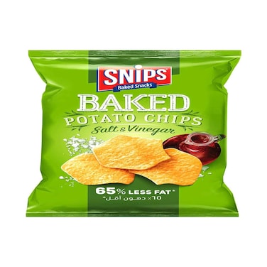 رقائق البطاطس المخبوزة من سنيبس بنكهة الملح والخل 14 جرامًا