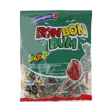 Colombina Bon Bon Bum Bubble Gum Pops Assorted 816g