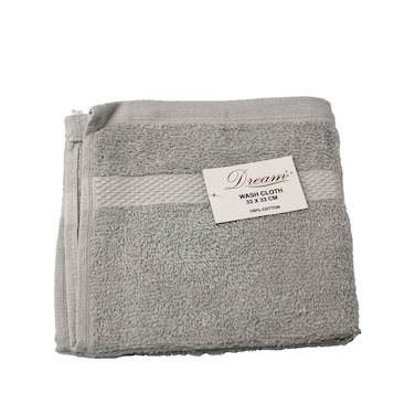 Dream Wash Cloth Towel 33x33cm Light Grey