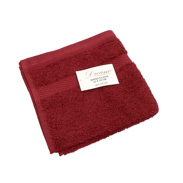 Dream Wash Cloth Face Towel 33x33cm Red
