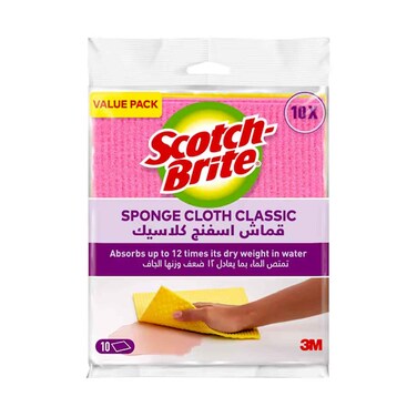 3M Scotch-Brite Classic Sponge Cloth Pack of 10